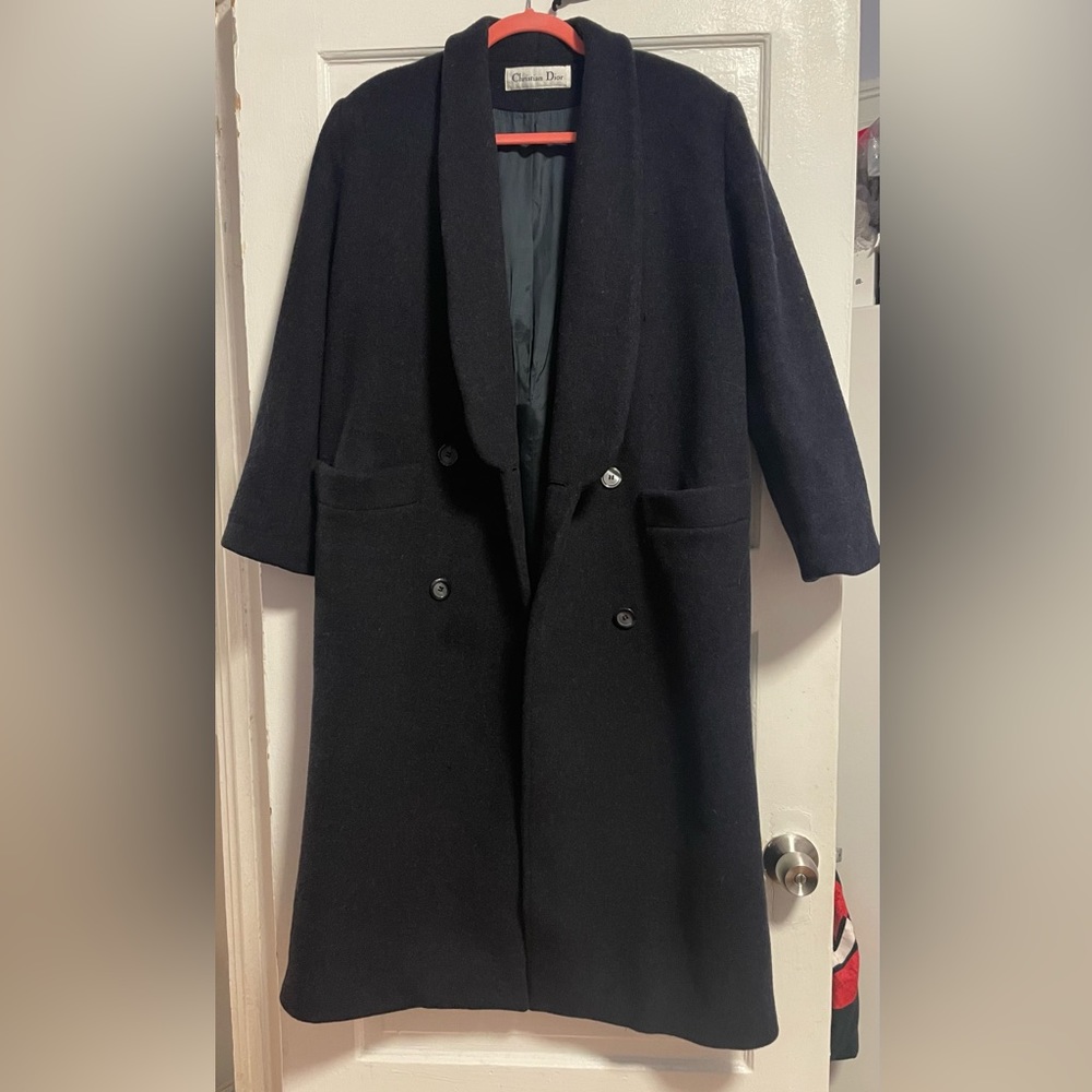 Christian Dior Vintage Navy Blue Peacoat